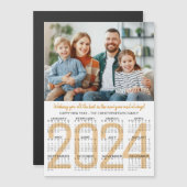 Nieuwjaar 2024 kalender foto aangepaste kleur (Voorkant / Achterkant)