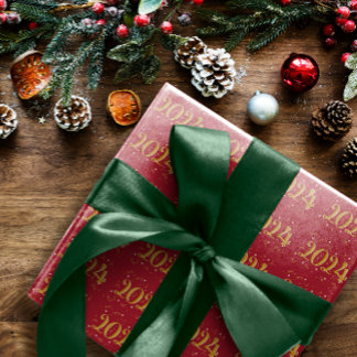 Nieuwjaar 2024 Kerst rood inpakpapier