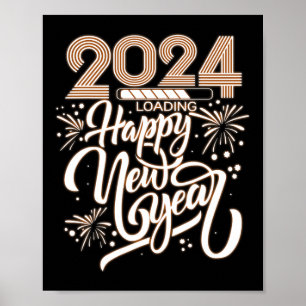 Nieuwjaar 2024 laden poster