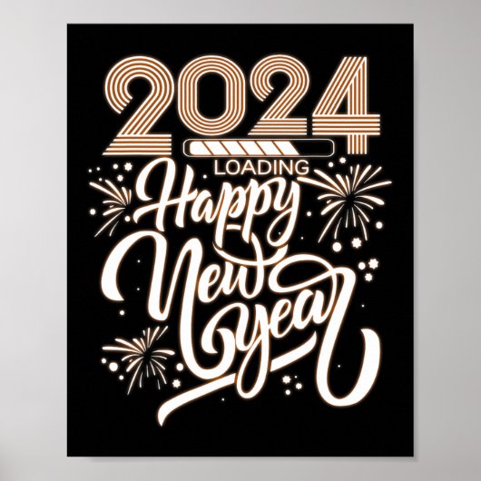Nieuwjaar 2024 laden poster (Voorkant)