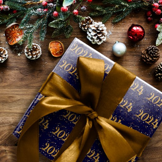 Nieuwjaar 2024 Marine inpakpapier