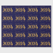 Nieuwjaar 2024 Marine inpakpapier (Vlak)