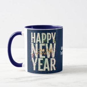 Nieuwjaar 2024 Vuurwerk Gelukkig Nieuwjaar Feestje Mok