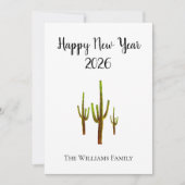 Nieuwjaar 2025 Cactus Feestdagenkaart (Voorkant)