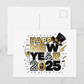 Nieuwjaar 2025 feestdagenkaart (Voorkant / Achterkant)