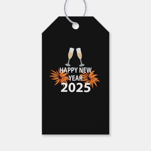 Nieuwjaar 2025 Gelukkig Nieuwjaar Cadeaulabel (Voorkant)