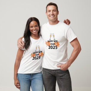 Nieuwjaar 2025 Gelukkig Nieuwjaar T-shirt