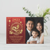 Nieuwjaar 2025 - Jaar van de Slang - 新年 Kaart (Staand voorkant)