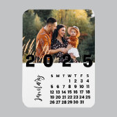 Nieuwjaar 2025 januari Kalender Familiefoto Magneet