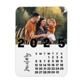 Nieuwjaar 2025 januari Kalender Familiefoto Magneet (Verticaal)