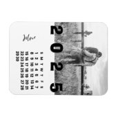 Nieuwjaar 2025 Juni Kalender Familiefoto Magneet (Horizontaal)