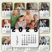Nieuwjaar 2025 Kalender September Familiefoto Magneet