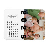 Nieuwjaar 2025 Kalender September Familiefoto Magneet (Horizontaal)
