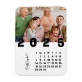 Nieuwjaar 2025 Kalender September Familiefoto Magneet (Verticaal)