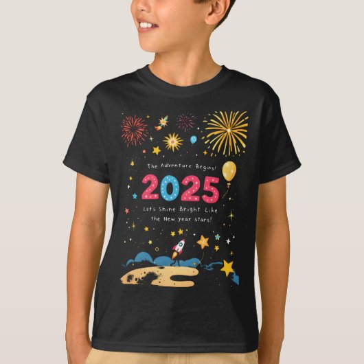 Nieuwjaar 2025 Kinder T-shirt (Voorkant)