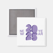 Nieuwjaar 2025 magneet (Voorkant / Achterkant)