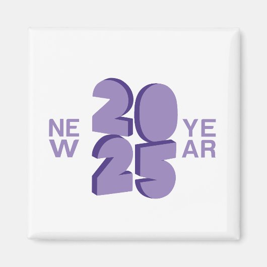 Nieuwjaar 2025 magneet (Voorkant)