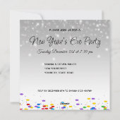 Nieuwjaar 2025 Mousserende wijn fles uitnodiging (Achterkant)