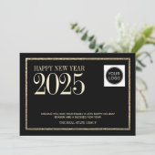Nieuwjaar 2025 Professional Company Logo Feestdagenkaart (Staand voorkant)