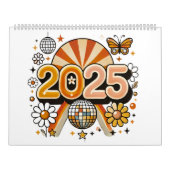 Nieuwjaar 2025 retro viering kalender (Hoes)