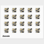 Nieuwjaar 2025 ronde sticker (Vel)
