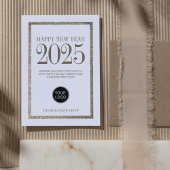 Nieuwjaar 2025 Simple Business Logo Feestdagenkaart