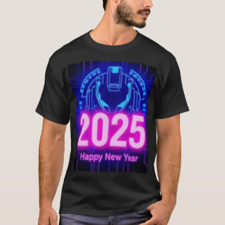 Nieuwjaar 2025 t shirt design Cyberpunk Thema