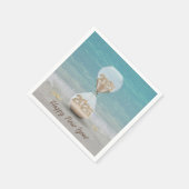 Nieuwjaar 2025 zandloper met zeesterren servet (Hoek)