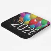 Nieuwjaar 2026 ballonnen papieren bordje (Gebogen)