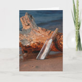 Nieuwjaar 2026 Bericht in een fles Feestdagen Kaart (Voorkant)