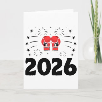 Nieuwjaar 2026 Boxer Sport Kracht Gym Atleet Bo Kaart
