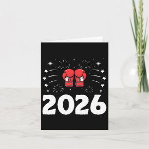 Nieuwjaar 2026 Boxer Sport Kracht Gym Atleet Bo Kaart