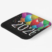 Nieuwjaar 2026 Feestballonnen Papieren Bordje (Gebogen)