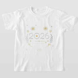 Nieuwjaar 2026 Gouden Vuurwerk “Nieuwjaar, Nieuwe T-shirt