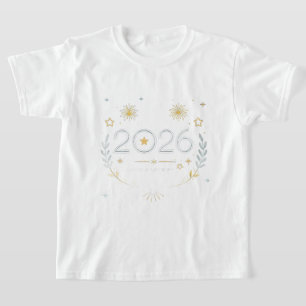 Nieuwjaar 2026 Gouden Vuurwerk “Nieuwjaar, Nieuwe T-shirt
