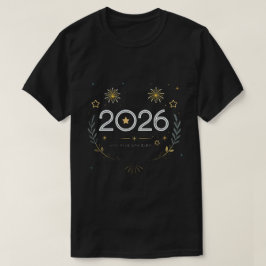 Nieuwjaar 2026 Gouden Vuurwerk “Nieuwjaar, Nieuwe T-shirt