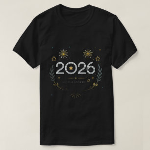 Nieuwjaar 2026 Gouden Vuurwerk “Nieuwjaar, Nieuwe  T-shirt