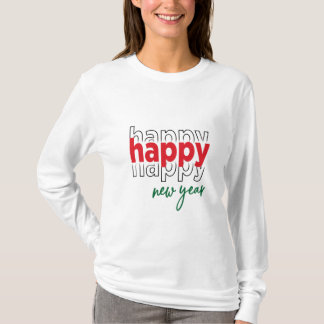 Nieuwjaar 2026 in stijl vieren t-shirt