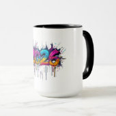 Nieuwjaar 2026 Mok Vier het komende jaar cadeau (Voorkant rechts)