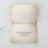 Nieuwjaar 2026 Oceaanstrand Feestdagen Kaart (Binnen)