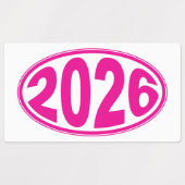 Nieuwjaar 2026 ovale sticker (Design 2)