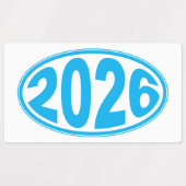 Nieuwjaar 2026 ovale sticker (Design 1)