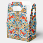 Nieuwjaar 2026 Red Fiery Horse Kerstpatroon Bedankdoosjes (Geopend)