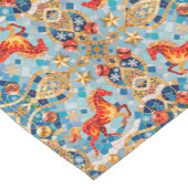 Nieuwjaar 2026 Red Fiery Horse Kerstpatroon Korte Tafelloper (Hoek)