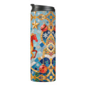 Nieuwjaar 2026 Red Fiery Horse Kerstpatroon Thermosbeker (Geroteerd rechts)