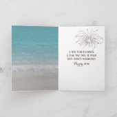 Nieuwjaar 2026 Sand Timer op het strand Kaart (Binnen)