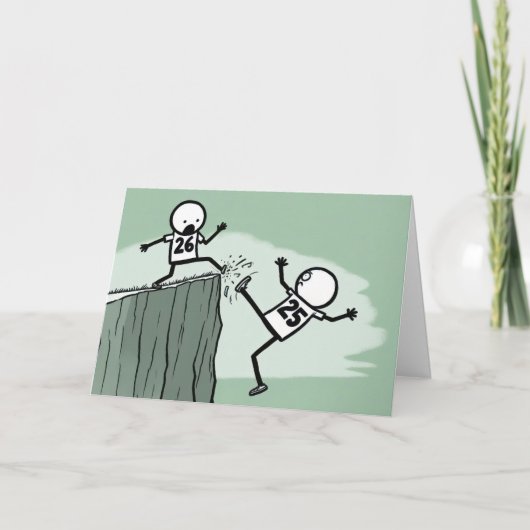 Nieuwjaar 2026 Stick Figure Mensen Humor Feestdagen Kaart (Voorkant)