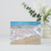 Nieuwjaar 2026 Strand Bedankt van Bedrijf Briefkaart (Staand voorkant)
