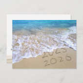 Nieuwjaar 2026 Strand Bedankt van Bedrijf Briefkaart (Voorkant / Achterkant)