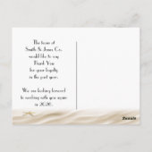 Nieuwjaar 2026 Strand Bedankt van Bedrijf Briefkaart (Achterkant)